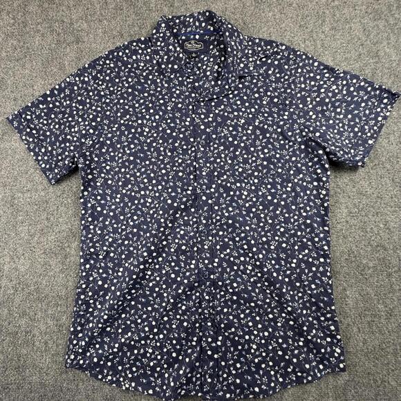 Nat Nast Other - Nat Nast‎ Men's Short Sleeve Casual Shirt Navy Floral Print Large #1067